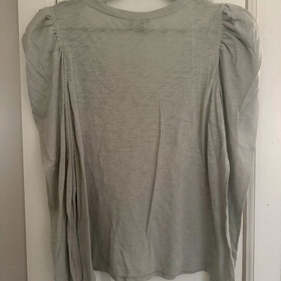 Express Light Green Puff Sleeve V-Neck Top – Size XL - Picture 4 of 4
